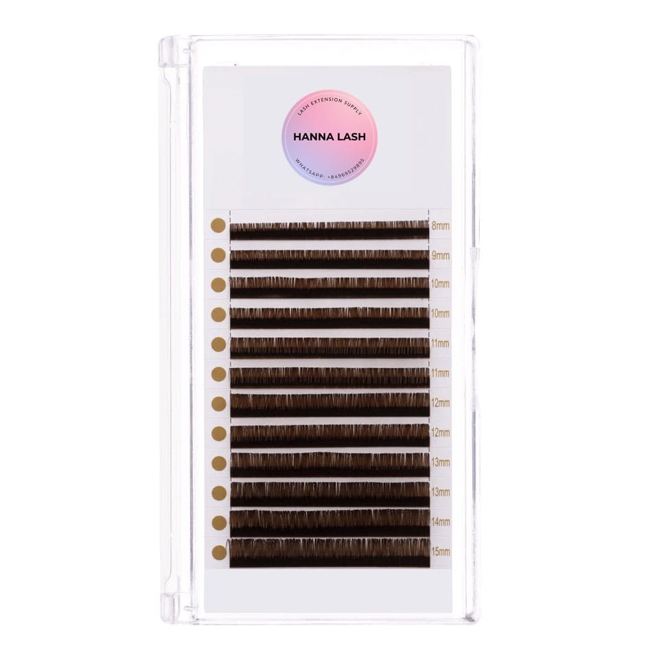 Coloured Volume Premade Fan Lash Extensions (Brown) Coloured Volume Premade Fan Lash Extensions (Brown)