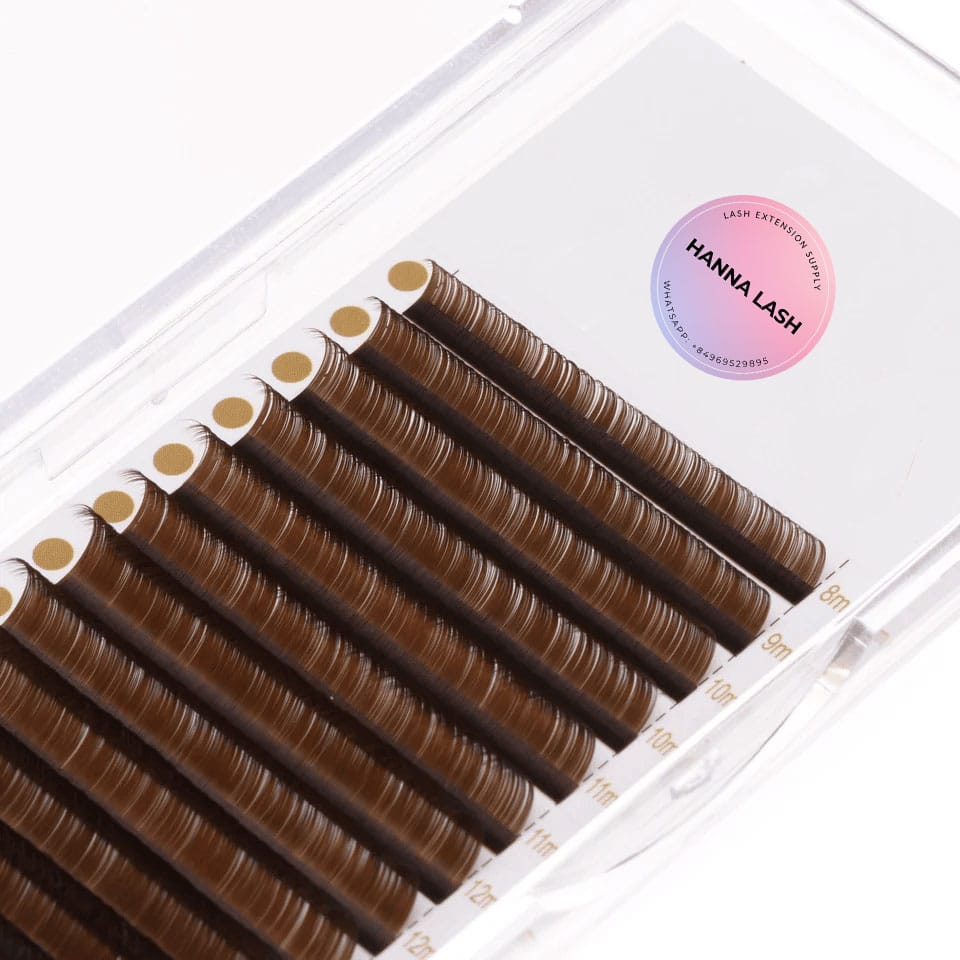 Coloured Volume Premade Fan Lash Extensions (Brown) Coloured Volume Premade Fan Lash Extensions (Brown)
